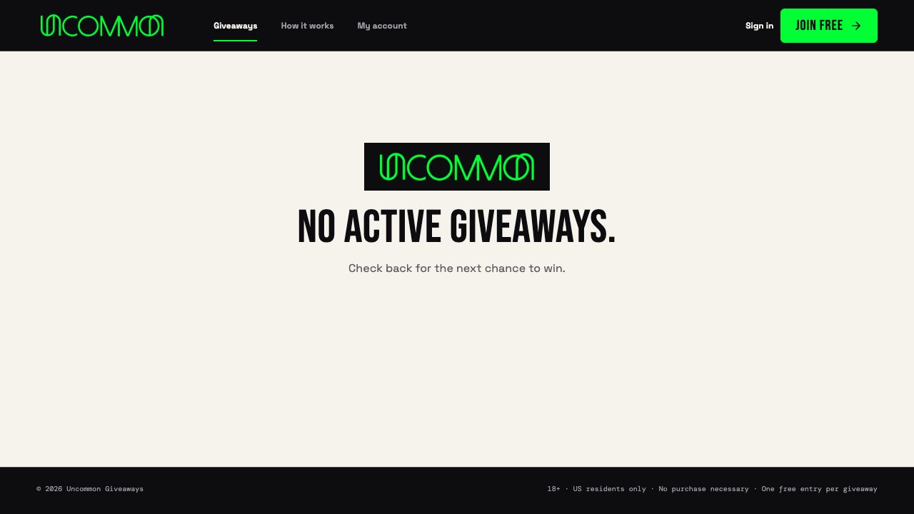View of Uncommon Giveaways