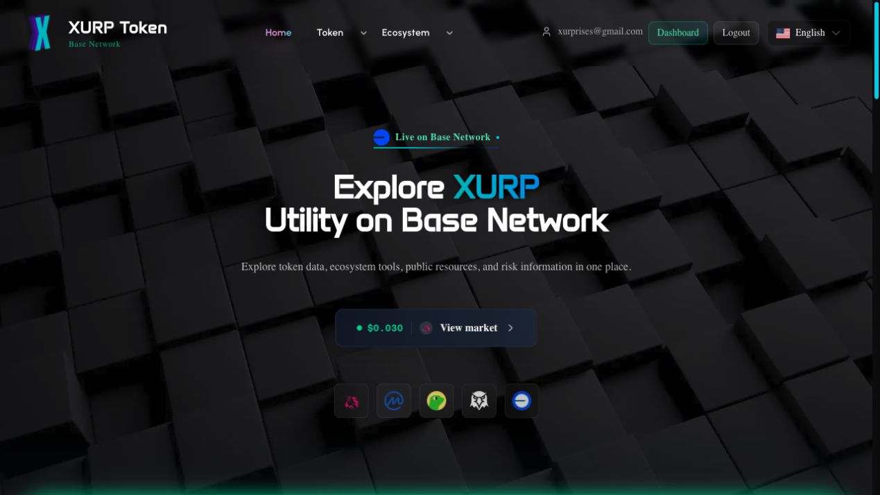 Página pública actual de XURP Global